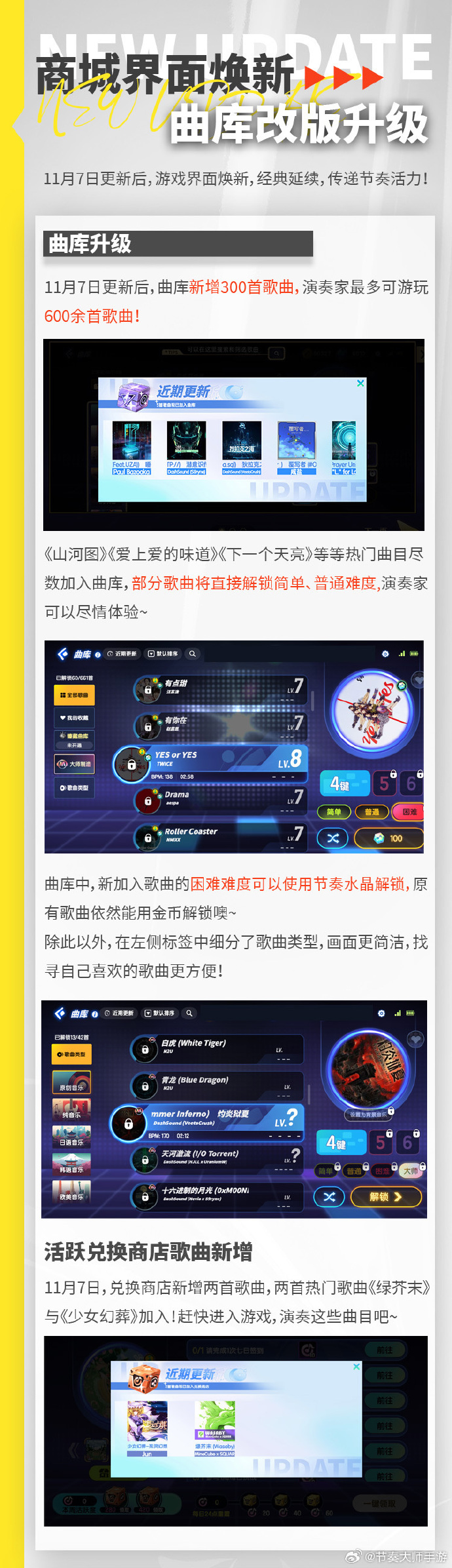 节奏大师最新版更新信息，音乐狂欢升级，节奏掌控再突破！